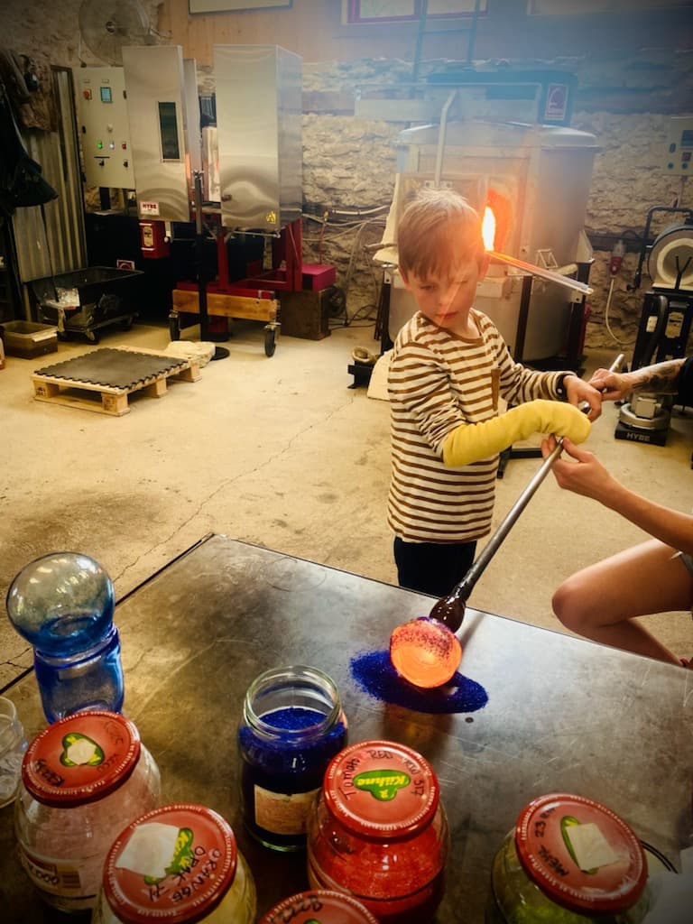 Glasblåsning. Prova på