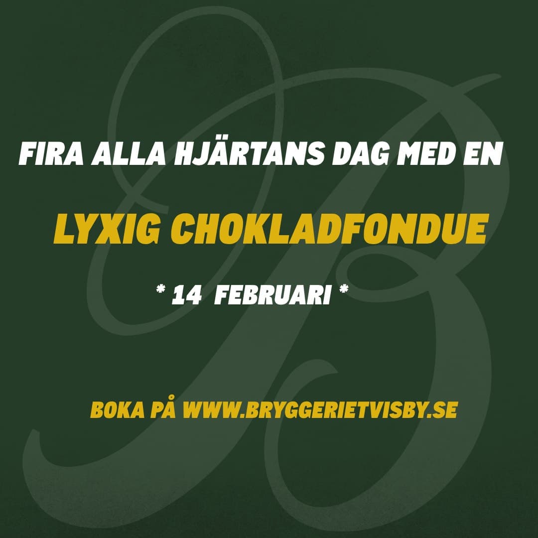 Alla Hjärtans Dag med chokladfondue på Bryggeriet Mat & Malt ❤️
