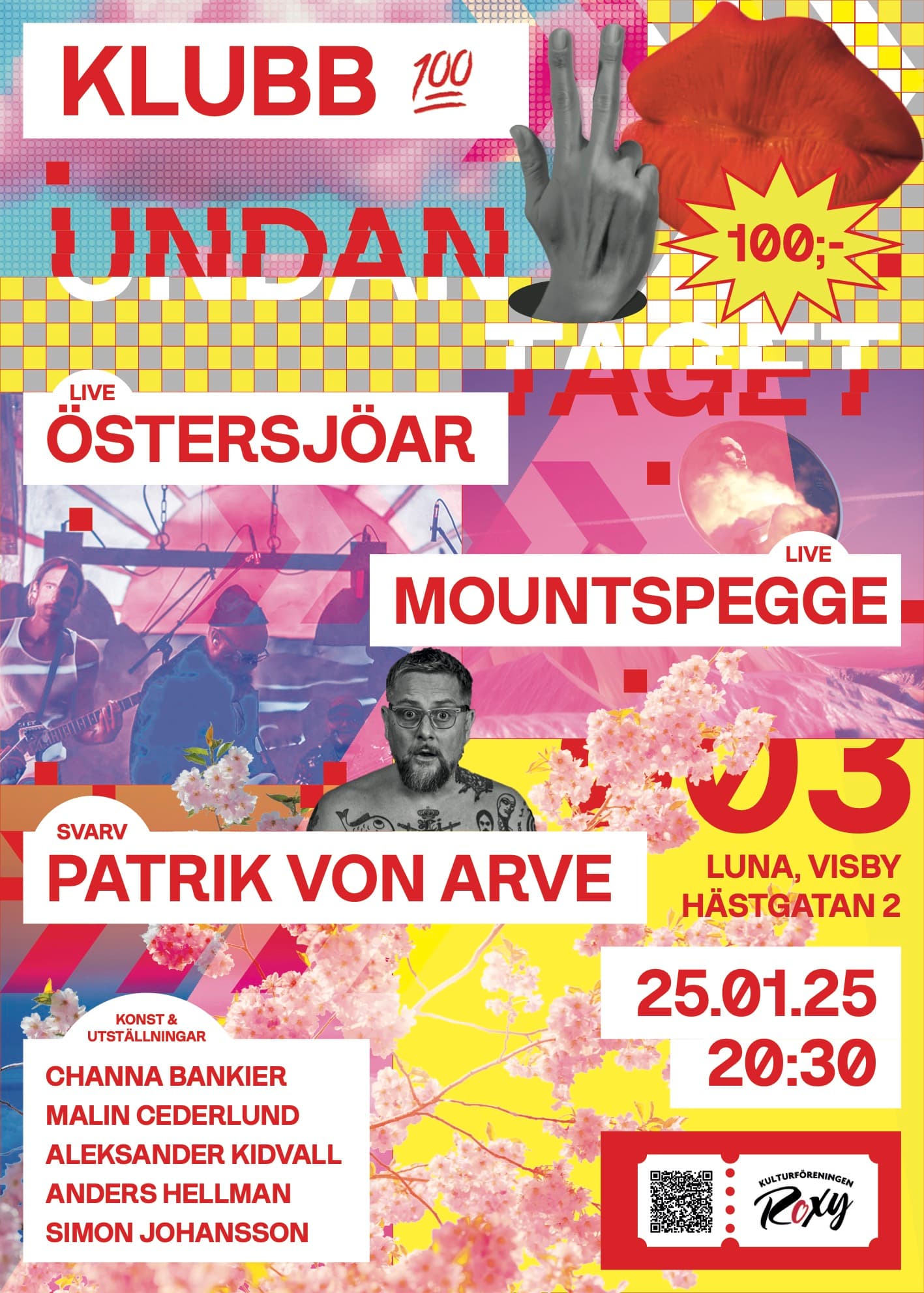 KLUBB 💯 U-N-D-A-N-T-A-G-E-T – ETT ANNORLUNDA FYRVERKERI AV KONST OCH MUSIK