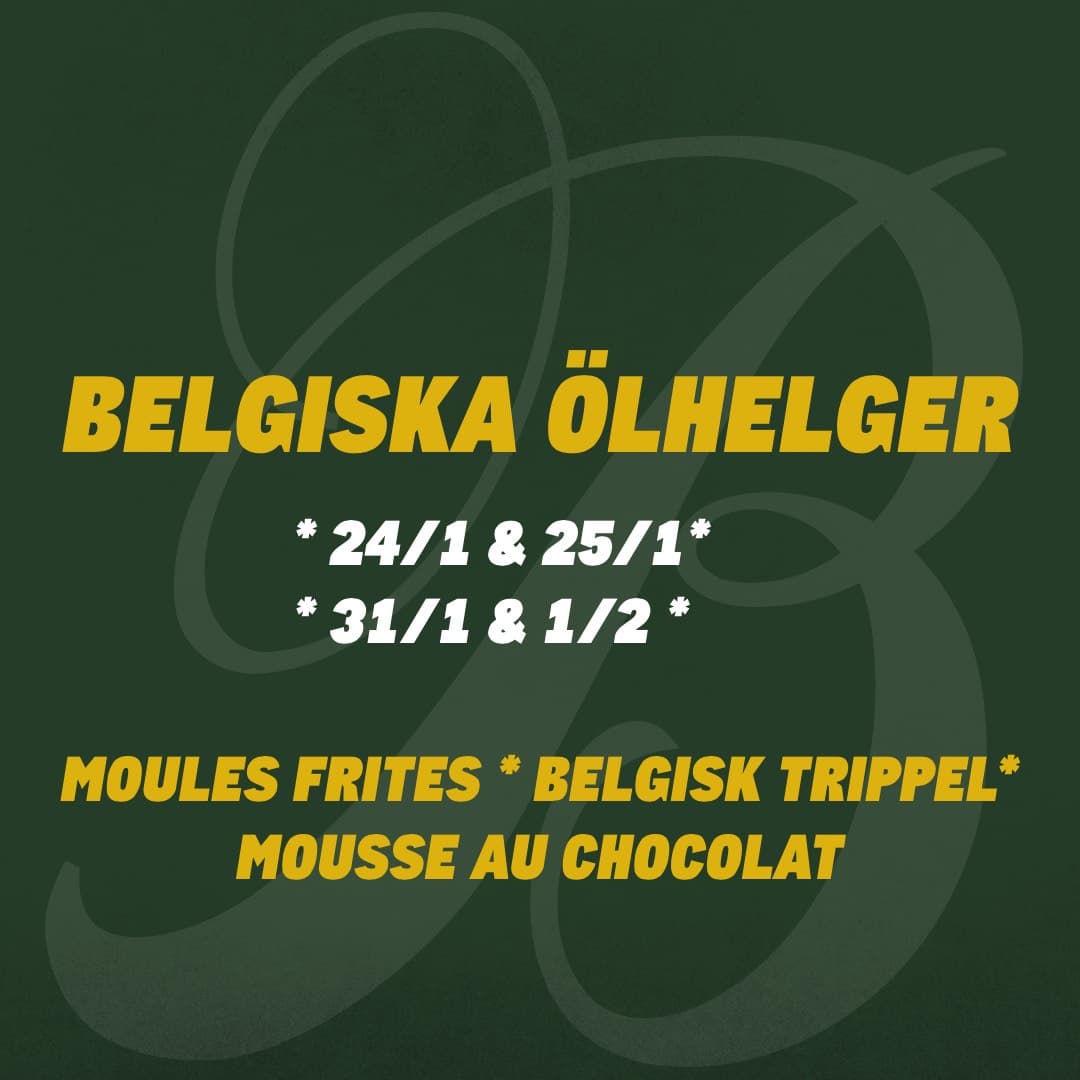 Belgiska ölhelger på Bryggeriet Mat & Malt