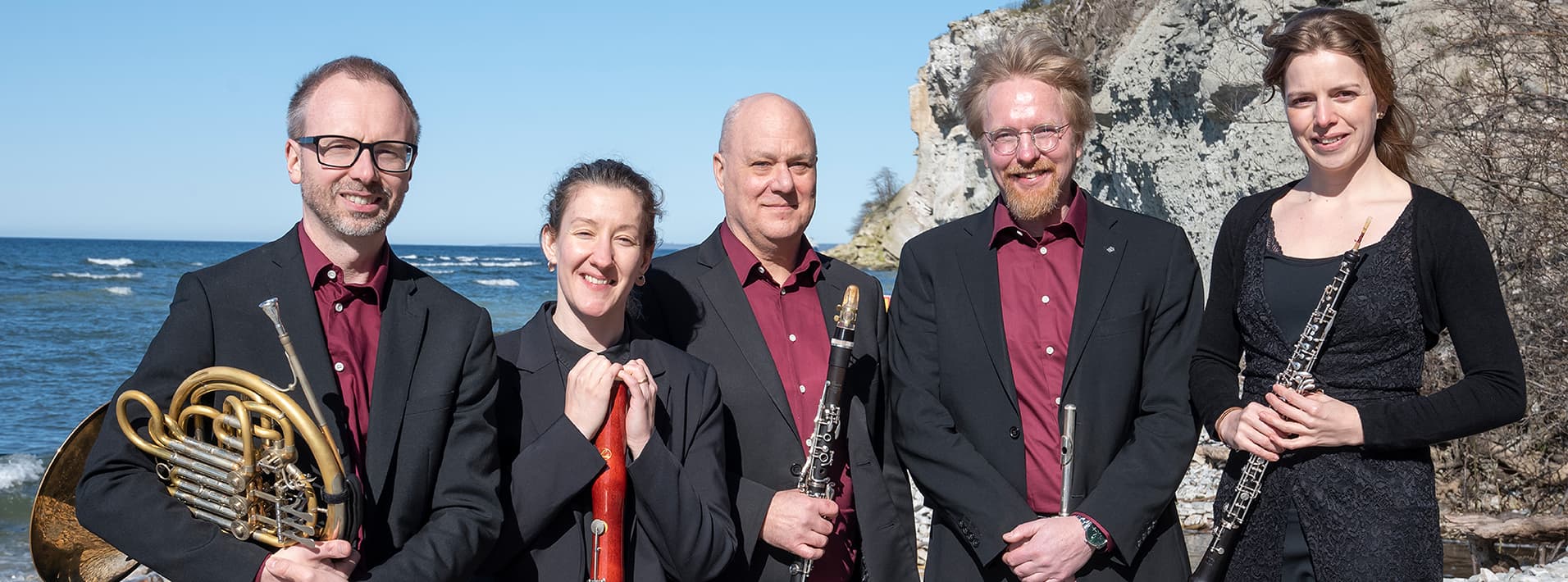 Spelning med Gotlands Blåsarkvintett på Roma bibliotek